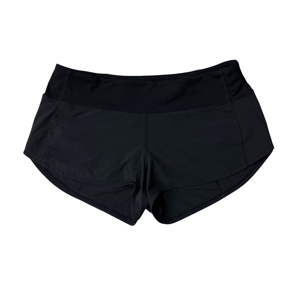Lululemon Speed Up Low-Rise Lined Short Black Athletic Gym 2.5 Inseam Size 6